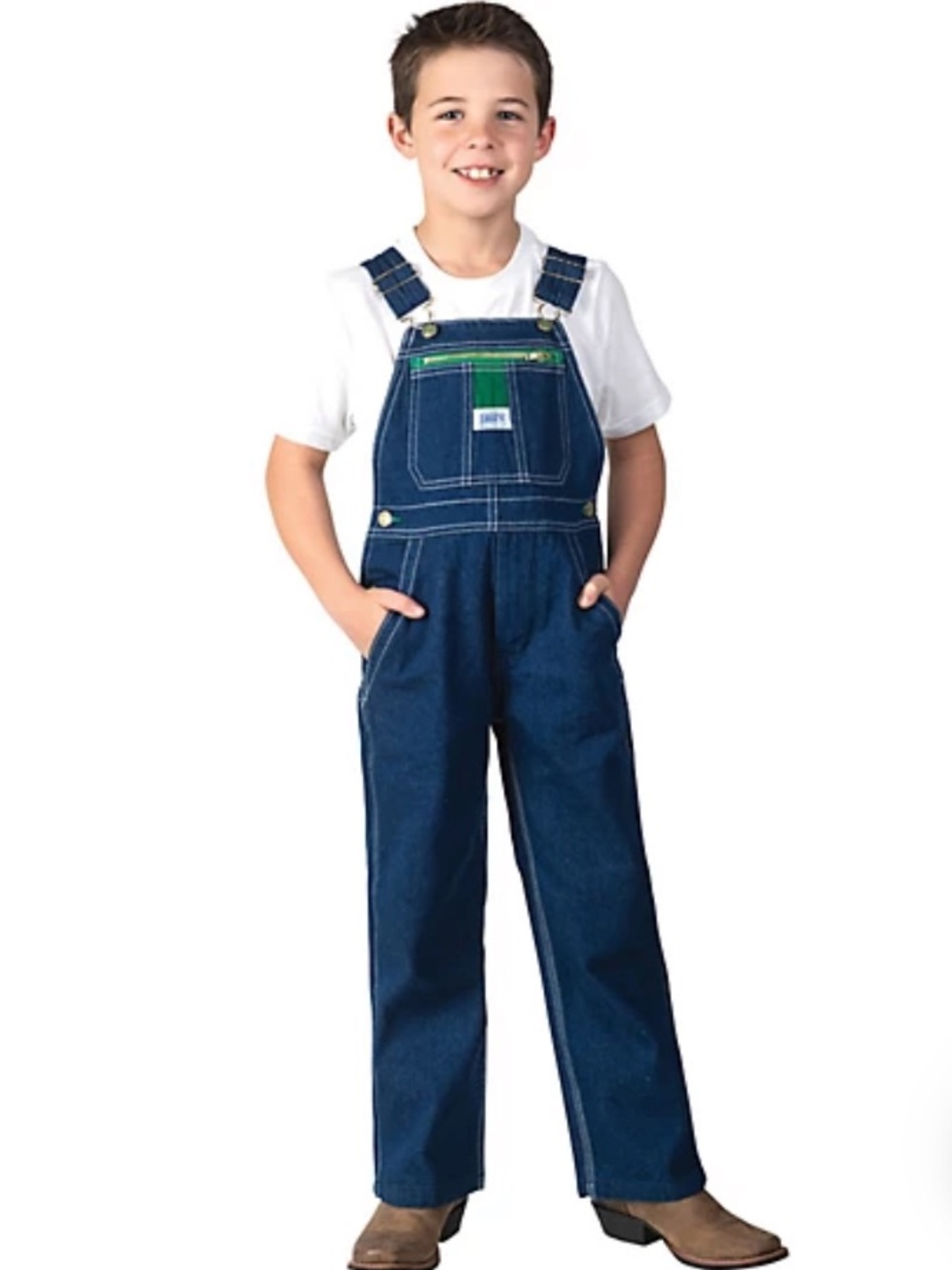 Liberty Dark Blue Denim Bib Overalls for Kids